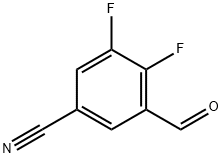 3,4-二氟-5-甲酰苄腈 结构式