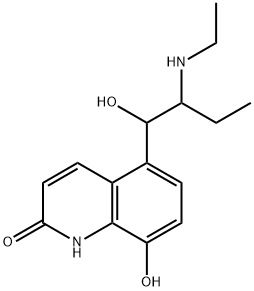 2(1H)-Quinolinone, 5-[2-(ethylamino)-1-hydroxybutyl]-8-hydroxy- 结构式
