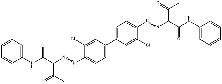 2,2'-(3,3'-二氯-1,1'-联苯-4,4'-双偶氮)双(N-苯基-3-氧代-丁酰胺) 结构式