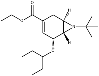 7-Azabicyclo[4.1.0]hept-3-ene-3-carboxylic acid, 7-(1,1-dimethylethyl)-5-(1-ethylpropoxy)-, ethyl ester, (1R,5R,6S)- 结构式