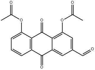 2-Anthracenecarboxaldehyde, 4,5-bis(acetyloxy)-9,10-dihydro-9,10-dioxo- 结构式