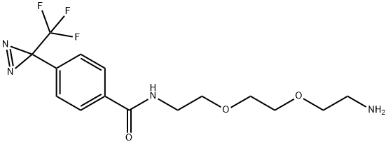 Benzamide, N-[2-[2-(2-aminoethoxy)ethoxy]ethyl]-4-[3-(trifluoromethyl)-3H-diazirin-3-yl]- 结构式