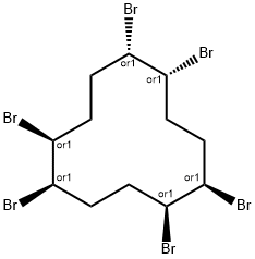 Cyclododecane, 1,2,5,6,9,10-hexabromo-, (1R,2S,5R,6S,9S,10R)-rel- 结构式