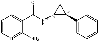 3-Pyridinecarboxamide,2-amino-N-[(1R,2S)-2-phenylcyclopropyl]-,rel-(9CI) 结构式