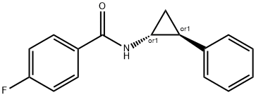 Benzamide, 4-fluoro-N-[(1R,2S)-2-phenylcyclopropyl]-, rel- (9CI) 结构式