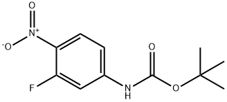 (3-氟-4-硝基苯基)氨基甲酸叔丁酯 结构式