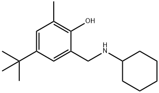 Phenol, 2-[(cyclohexylamino)methyl]-4-(1,1-dimethylethyl)-6-methyl- 结构式