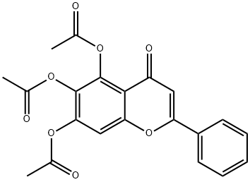 4H-1-Benzopyran-4-one, 5,6,7-tris(acetyloxy)-2-phenyl- 结构式