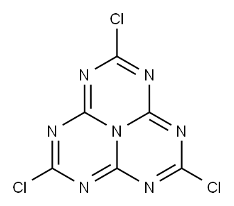 1,3,4,6,7,9,9b-Heptaazaphenalene, 2,5,8-trichloro-, 2,5,8-Trichloro-1,3,4,6,7,9,9b-heptaazaphenalene 结构式
