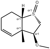 Benzo[b]thiophene, 2,3,3a,6,7,7a-hexahydro-3-methoxy-3a-methyl-, 1-oxide, (1R,3S,3aS,7aS)-rel- 结构式