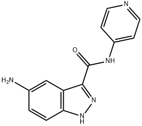 1H-Indazole-3-carboxamide,5-amino-N-4-pyridinyl-(9CI) 结构式