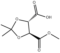 (4S,5S)-5-(甲氧羰基)-2,2-二甲基-1,3-二氧戊环-4-羧酸 结构式