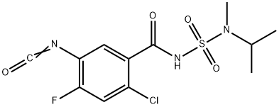 Benzamide, 2-chloro-4-fluoro-5-isocyanato-N-[[methyl(1-methylethyl)amino]sulfonyl]- 结构式