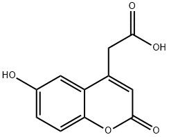 2-(6-羟基-2-氧代-2H-色烯-4-基)乙酸 结构式