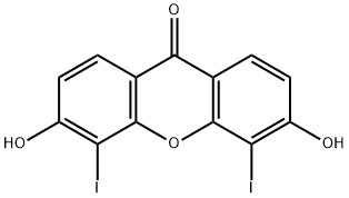 9H-Xanthen-9-one, 3,6-dihydroxy-4,5-diiodo- 结构式