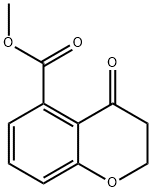 2H-1-Benzopyran-5-carboxylic acid, 3,4-dihydro-4-oxo-, methyl ester 结构式