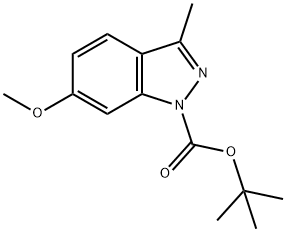 TERT-BUTYL 6-METHOXY-3-METHYL-1H-INDAZOLE-1-CARBOXYLATE 结构式