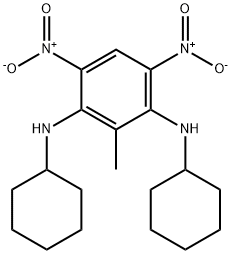 1-N,3-N-dicyclohexyl-2-methyl-4,6-dinitrobenzene-1,3-diamine 结构式