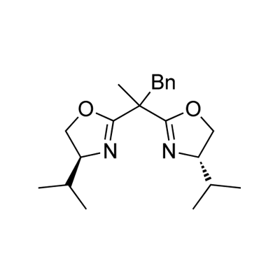 (4S,4'S)-2,2'-(1-苯基丙烷-2,2-二基)双(4-异丙基-4,5-二氢噁唑) 结构式