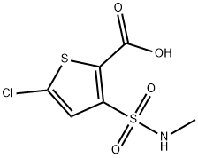 5-氯-3-甲氨基磺酰基-2-羧酸噻吩 结构式