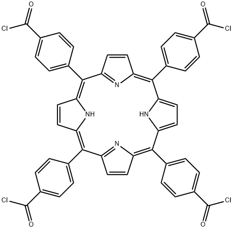 Benzoyl chloride, 4,4',4'',4'''-(21H,23H-porphine-5,10,15,20-tetrayl)tetrakis- 结构式