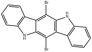 6,12-二溴-5,11-二氢吲哚并[3,2-B]咔唑 结构式
