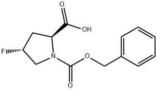 Cbz-trans-4-fluoro-Pro-OH 结构式