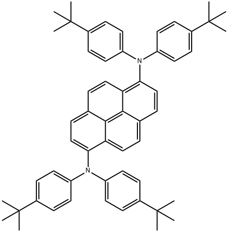 N1,N1,N6,N6-TETRAKIS(4-TERTIARY-BUTYLPHENYL)PYRENE-1,6-DIAMINE 结构式