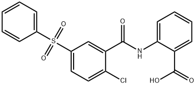 2-(2-氯-5-(苯基磺酰基)苯甲酰氨基)苯甲酸 结构式