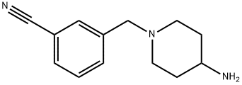 3-((4-氨基哌啶-1-基)甲基)苯甲腈 结构式