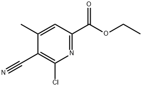 ethyl 6-chloro-5-cyano-4-methylpicolinate 结构式