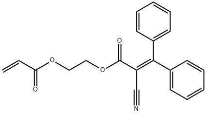 2-(丙烯酰氧基)乙基2-氰基-3,3-二苯基丙烯酸酯 结构式