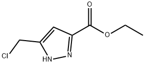 5-(氯甲基)-1H-吡唑-3-羧酸乙酯 结构式