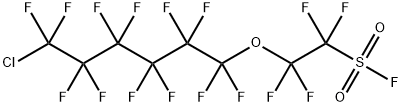 Ethanesulfonyl fluoride, 2-[(6-chloro-1,1,2,2,3,3,4,4,5,5,6,6-dodecafluorohexyl)oxy]-1,1,2,2-tetrafluoro- 结构式