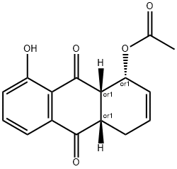 1-ACETOXY-8-HYDROXY-1,4,4A,9A-TETRAHYDROANTHRAQUINONE) 结构式