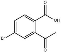 2-乙酰基-4-溴苯甲酸 结构式
