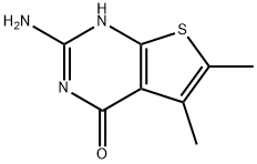 2-氨基-5,6-二甲基-3H,4H-噻吩并[2,3-D]嘧啶-4-酮 结构式