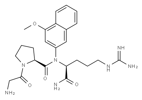 Gly-Pro-Arg-MNA.2HCl 结构式