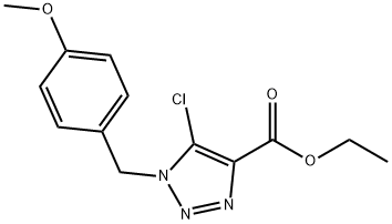 5-氯-1-(4-甲氧基苄基)-1H-1,2,3-三唑-4-甲酸乙酯 结构式