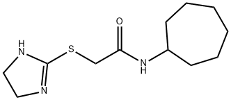 Acetamide, N-cycloheptyl-2-[(4,5-dihydro-1H-imidazol-2-yl)thio]- 结构式