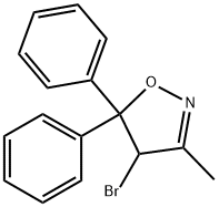 Isoxazole, 4-bromo-4,5-dihydro-3-methyl-5,5-diphenyl- 结构式
