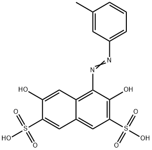 2,7-NAPHTHALENEDISULFONIC ACID, 3,6-DIHYDROXY-4-[2-(3-METHYLPHENYL)DIAZENYL]- 结构式