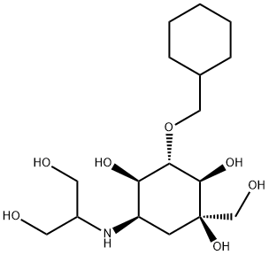 D-epi-Inositol, 6-O-(cyclohexylmethyl)-3,4-dideoxy-4-[[2-hydroxy-1-(hydroxymethyl)ethyl]amino]-2-C-(hydroxymethyl)- (9CI) 结构式