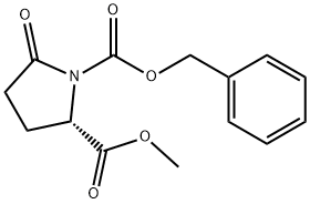 1,2-Pyrrolidinedicarboxylic acid, 5-oxo-, 2-methyl 1-(phenylmethyl) ester, (2S)- 结构式