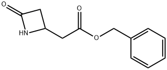 2-Azetidineacetic acid, 4-oxo-, phenylmethyl ester 结构式