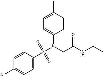 N~2~-[(4-chlorophenyl)sulfonyl]-N-ethyl-N~2~-(4-methylphenyl)glycinamide 结构式