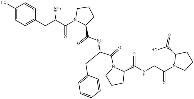 L-Tyr-L-Pro-L-Phe-L-Pro-Gly-L-Pro-OH 结构式