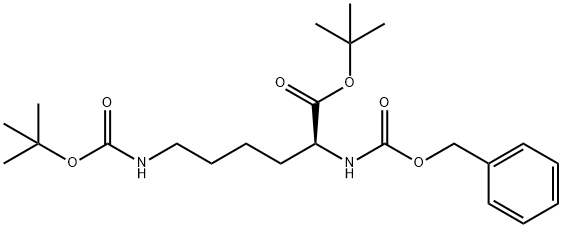L-Lysine, N6-[(1,1-dimethylethoxy)carbonyl]-N2-[(phenylmethoxy)carbonyl]-, 1,1-dimethylethyl ester 结构式