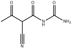 Butanamide, N-(aminocarbonyl)-2-cyano-3-oxo- 结构式