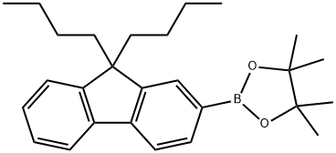 1,3,2-Dioxaborolane, 2-(9,9-dibutyl-9H-fluoren-2-yl)-4,4,5,5-tetramethyl- 结构式